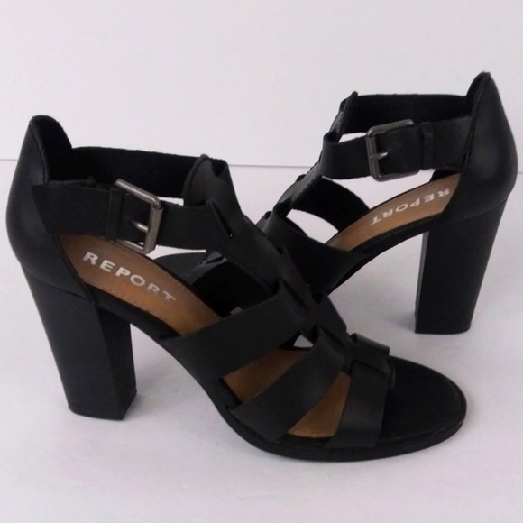 Report Rebecka black chunky heels women's size 8.5 - Picture 3 of 8